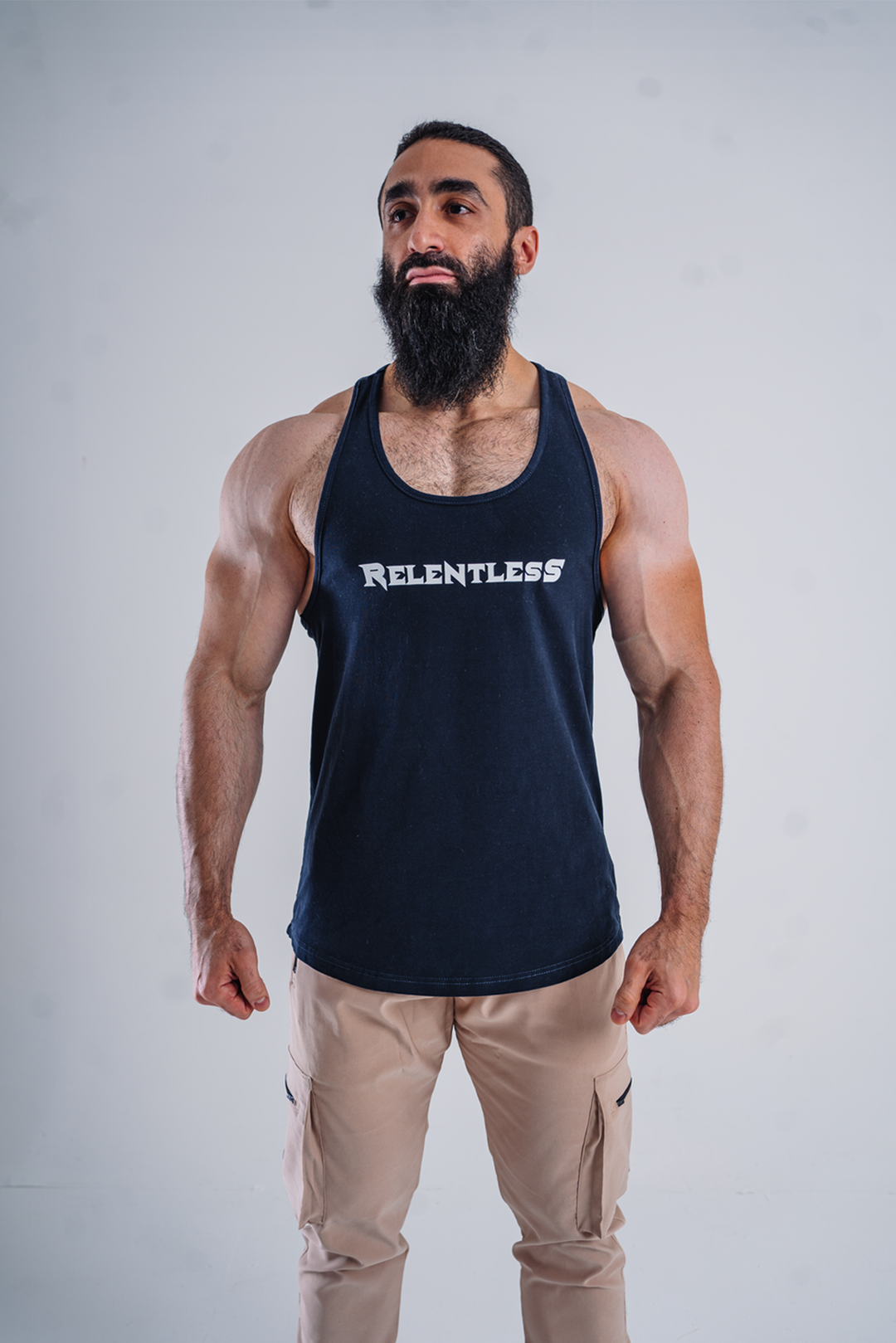 Relentless Space Blue Stringer Tank-Top