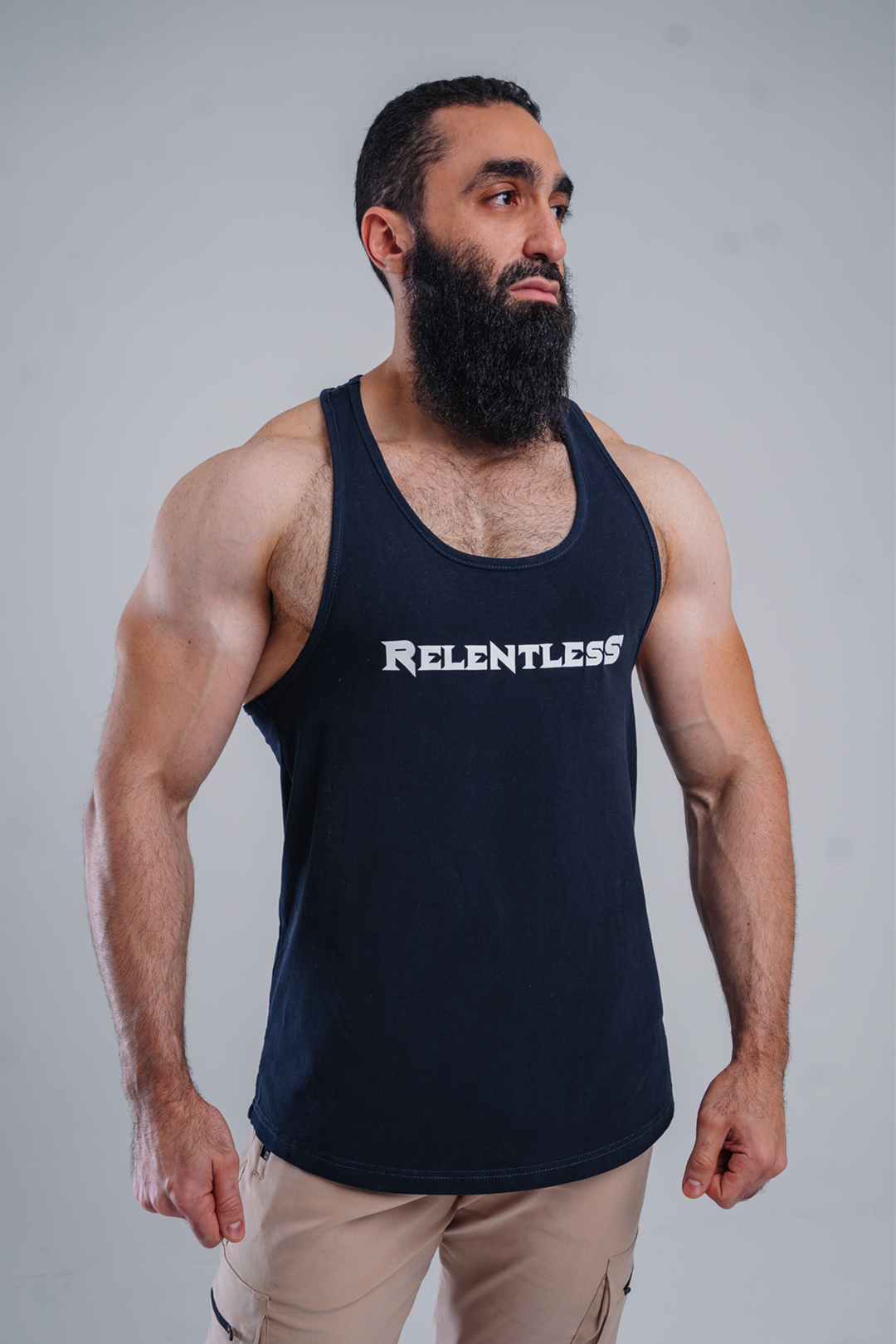 Relentless Space Blue Stringer Tank-Top